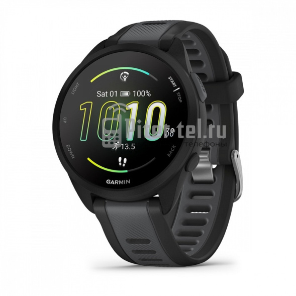 Умные часы Garmin Forerunner 165 черный с серым ремешком