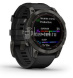 Умные часы Garmin Fenix 7 Sapphire Solar, Титановый черный с черным ремешком