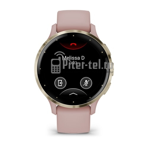 Умные часы Garmin Venu 3S 41mm Advanced GPS Smartwatch Pink Dawn Gold с розовым ремешком