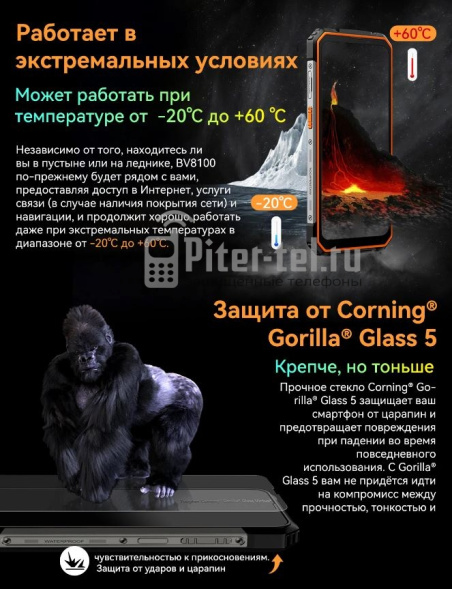 Смартфон Blackview BV8100 8/256Gb Orange